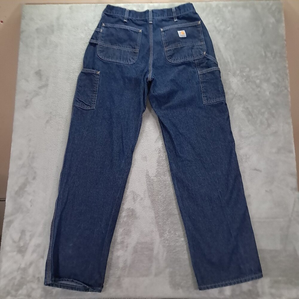 Carhartt FR Flame Resistant Jean Men 31x34, Tag 33x36 Dark Blue Denim FRB13 401